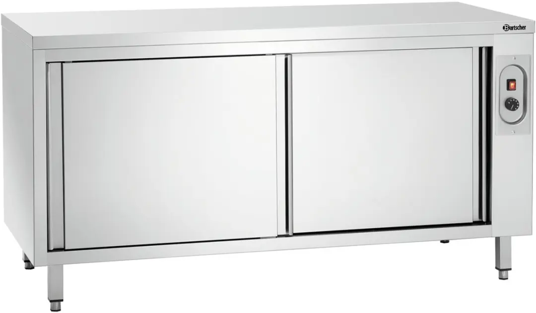 Bartscher 347167 Warmhoudkast RVS - 2 Schuifdeuren 1600x700x850mm