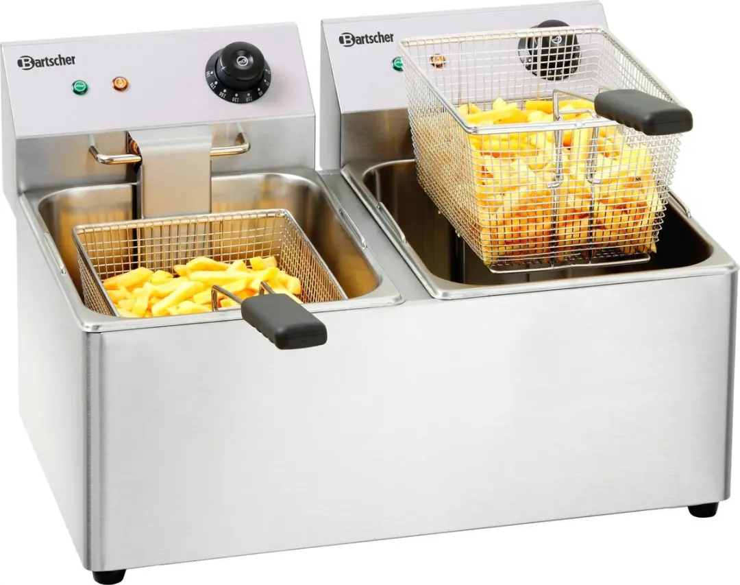Bartscher Dubbele Friteuse 2x8L - 6500W - Grijs