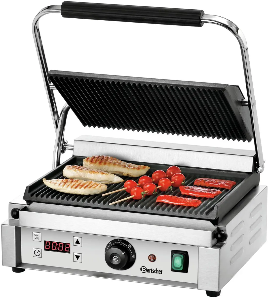 Bartscher 1RDIG Contactgrill 2200W - Zilver