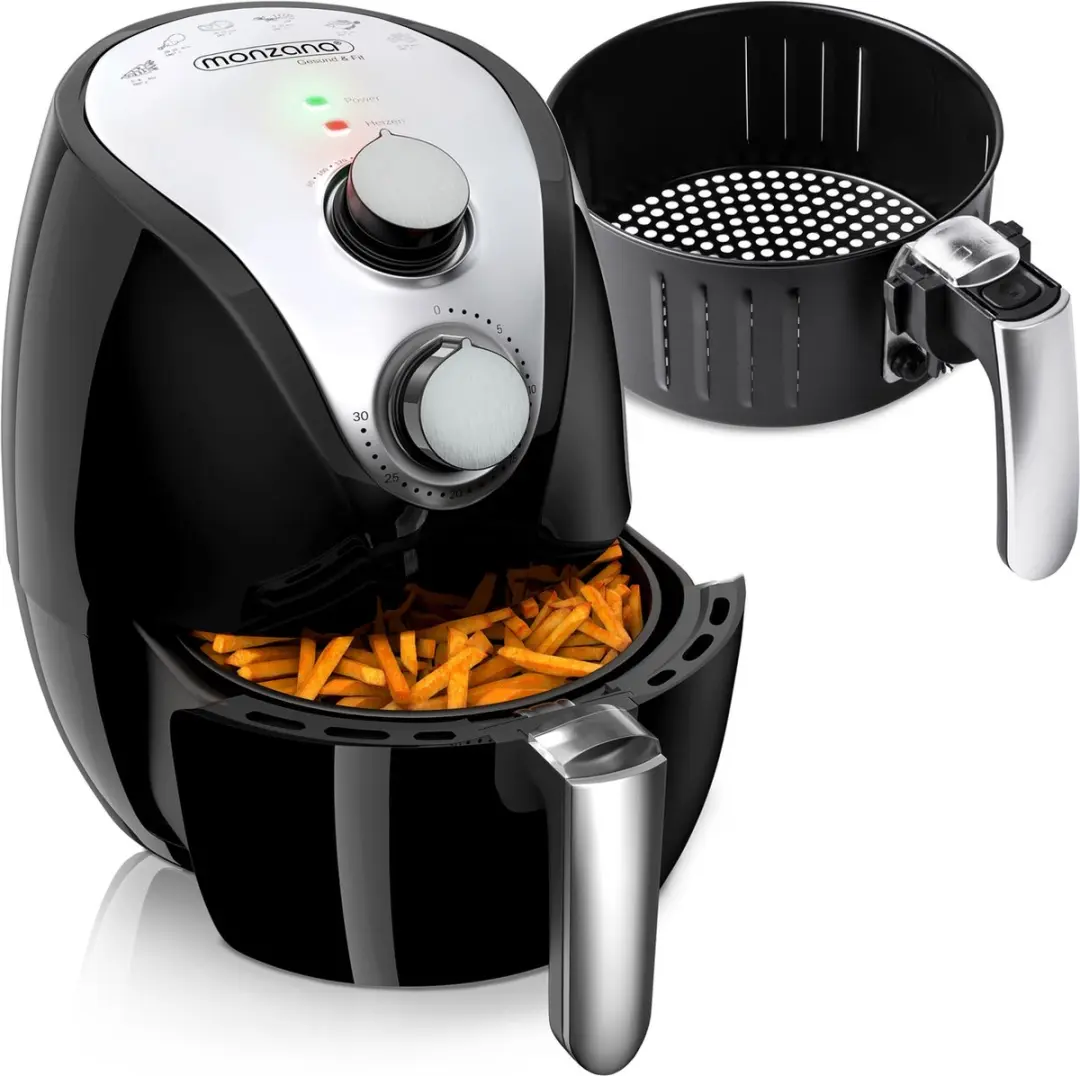Monzana Heteluchtfriteuse 3,6L 9-in-1 - 1500W - Zwart
