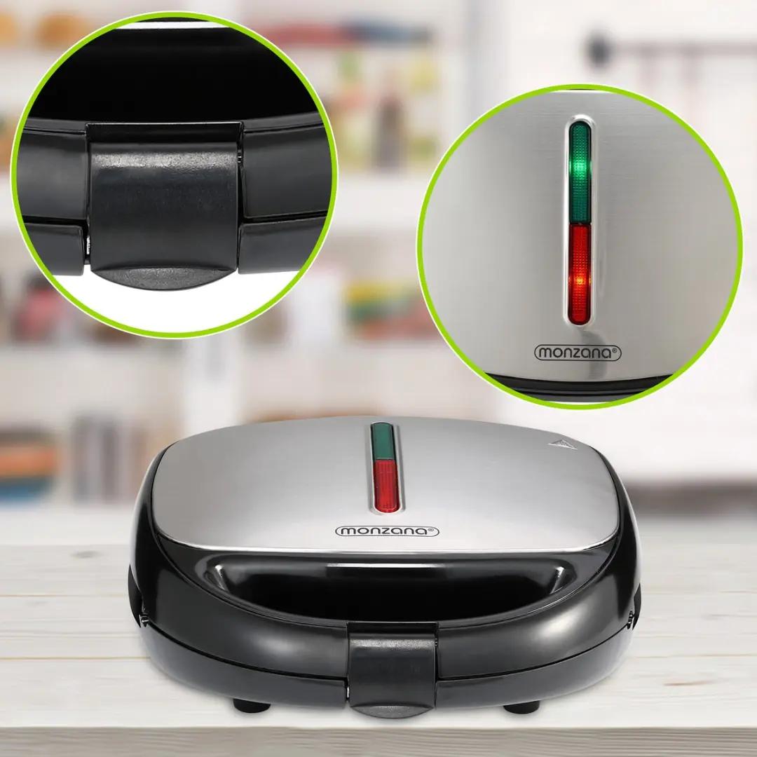 Monzana Tosti Apparaat 800W - 6 Platen - Zwart