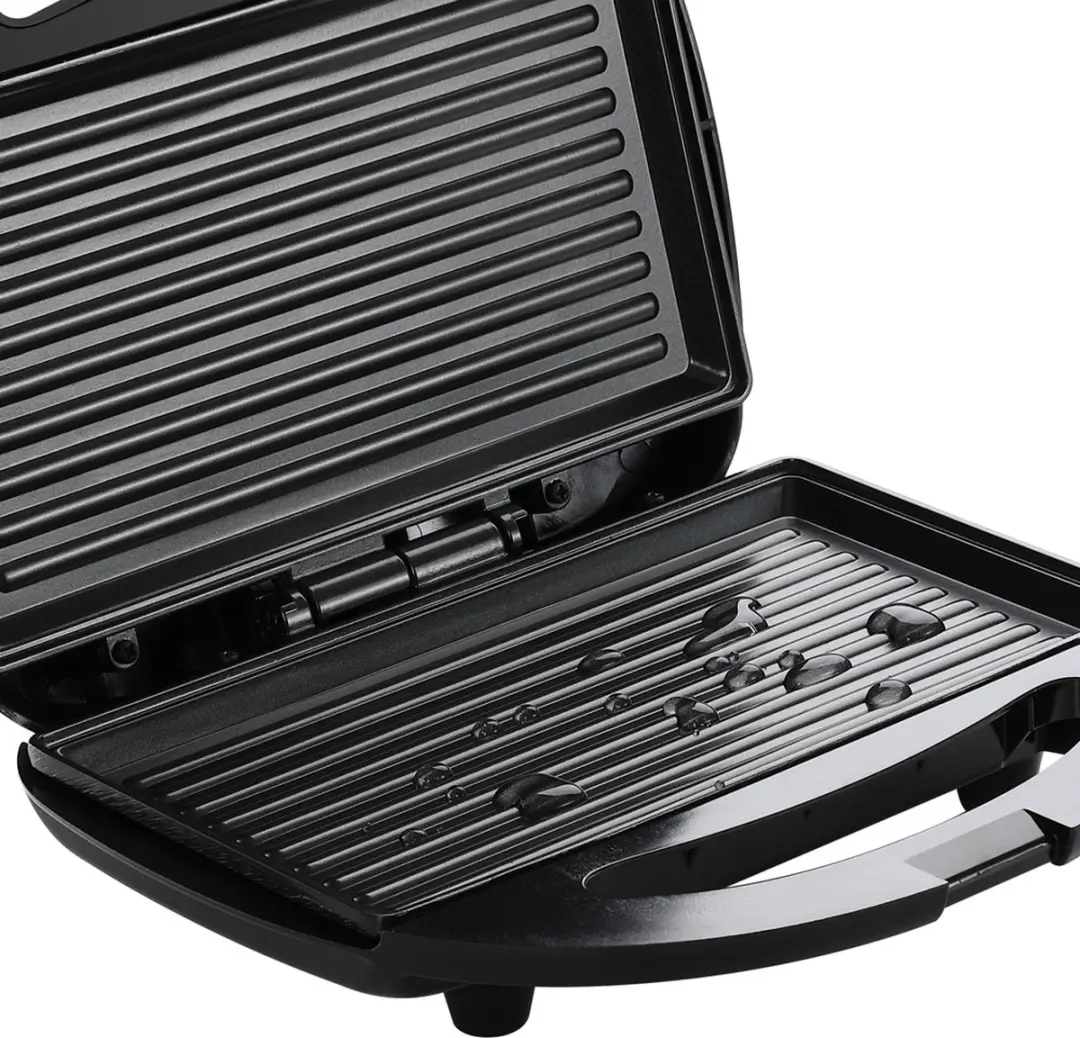 Monzana Tosti Apparaat 800W - 6 Platen - Zwart