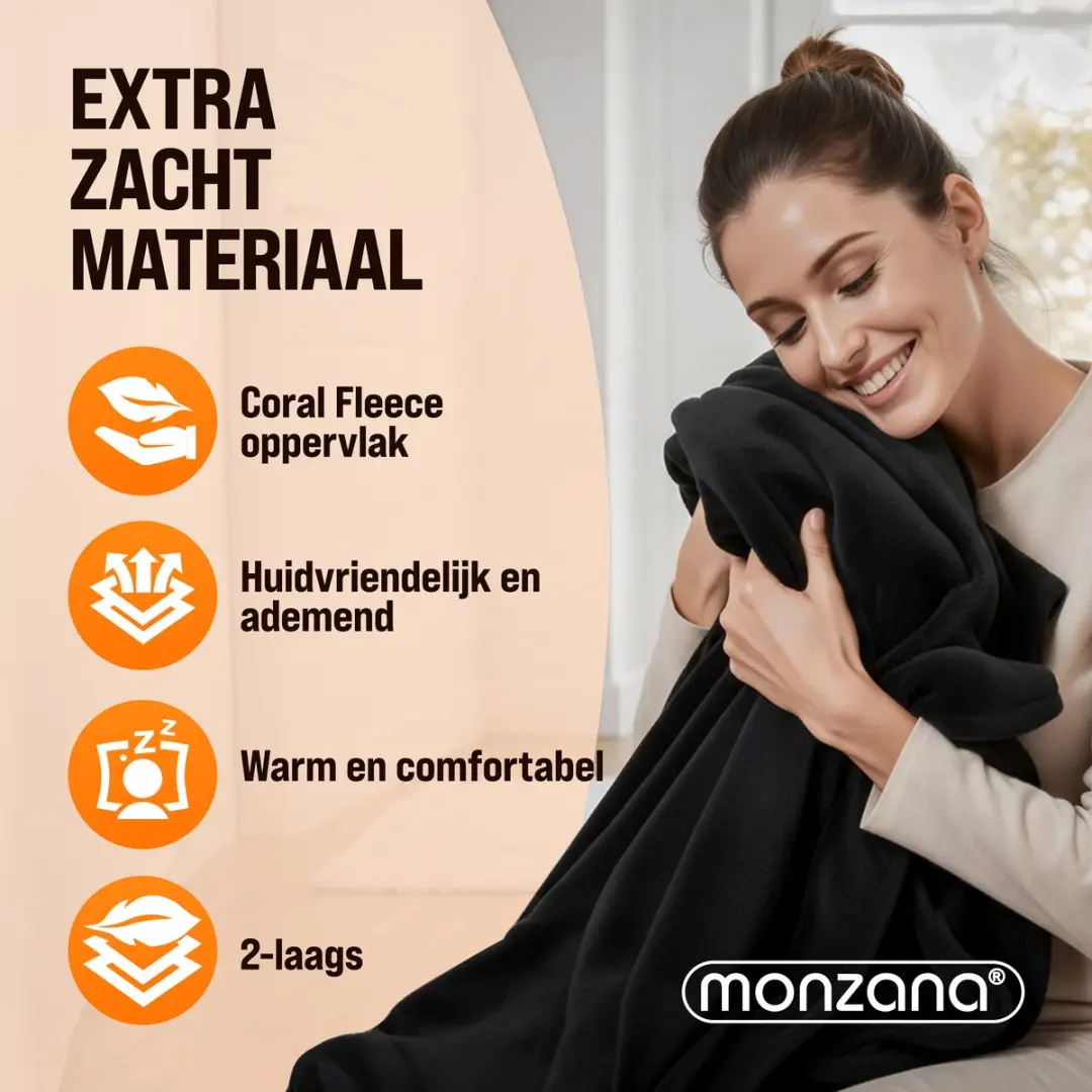 Monzana Warmtedeken 109065 - 180x130cm - 10 Verwarmingsniveaus