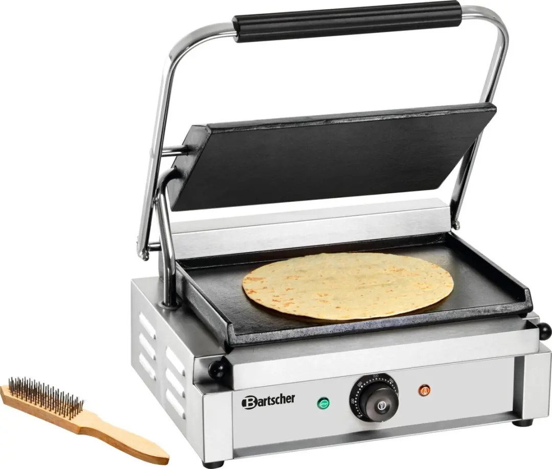 Bartscher 1G Contactgrill 2200W - 2 Platen - Zilver