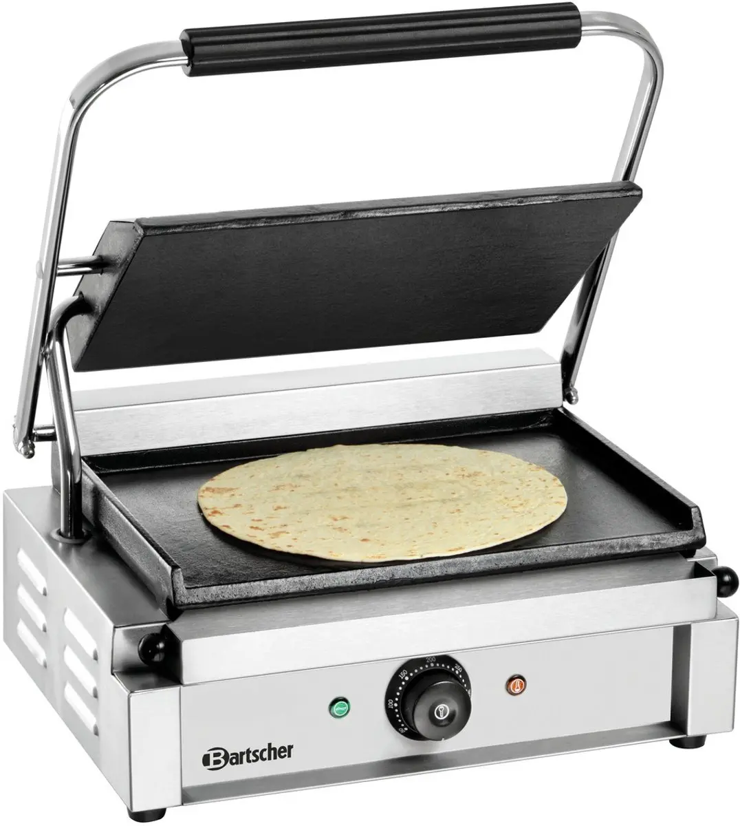Bartscher 1G Contactgrill 2200W - 2 Platen - Zilver