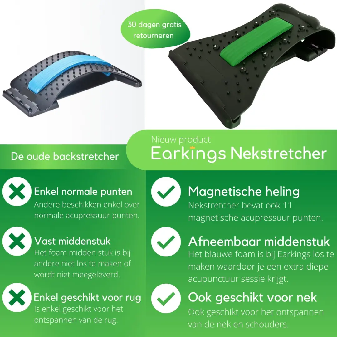 EarKings Nekstretcher EKNK2601 - Nek & Rugstretcher Groen