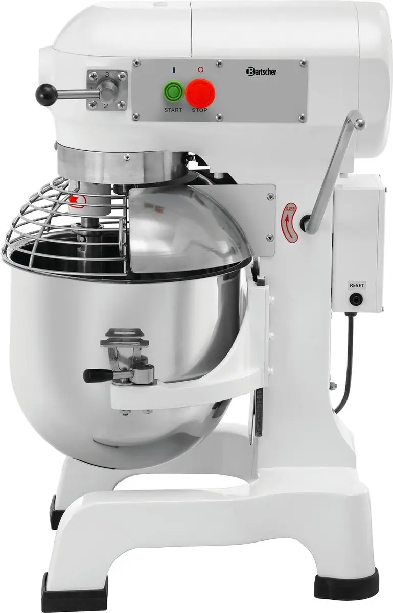 Bartscher Planetaire Mixer 101933 - 1100W - 3 Snelheden - Wit