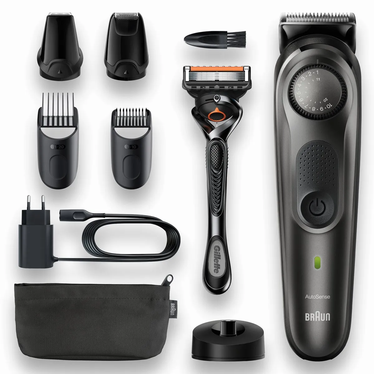 Braun BT7340 Baardtrimmer - 4 Opzetstukken - Zwart