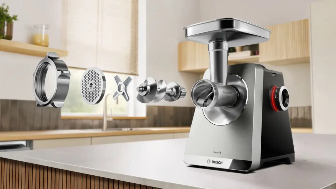 Bosch Serie 8 MFWS860M Vleesmolen 800W - Roestvrij staal - afbeelding 6 van 6