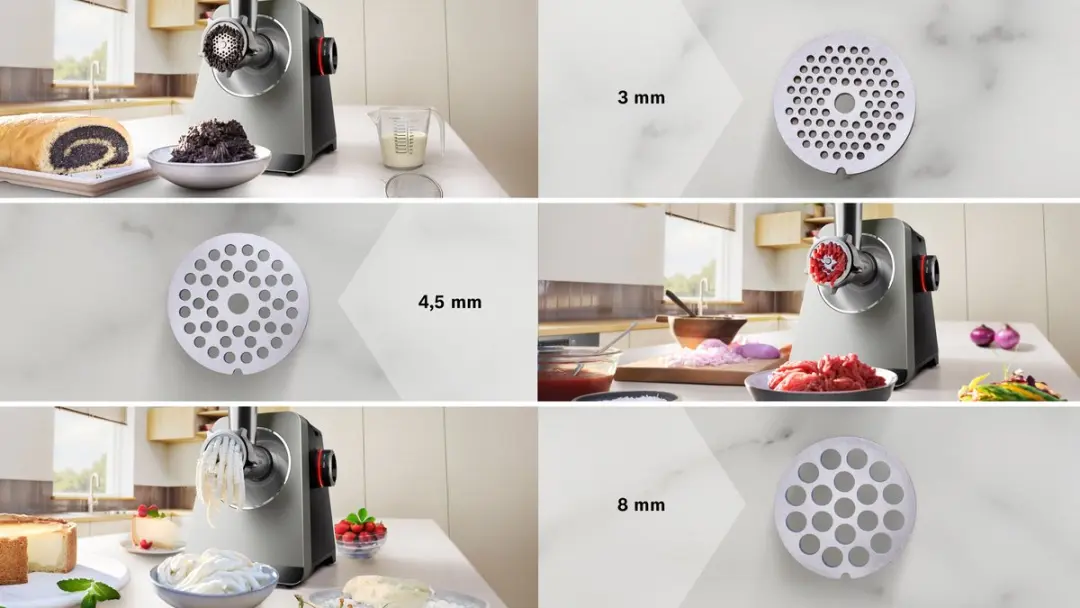 Bosch Serie 8 MFWS860M Vleesmolen 800W - Roestvrij staal
