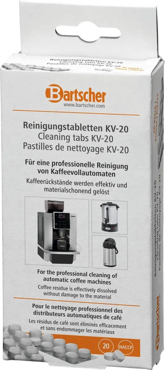 Bartscher KV-20 Reinigingstabletten - 20 Stuks - afbeelding 6 van 6