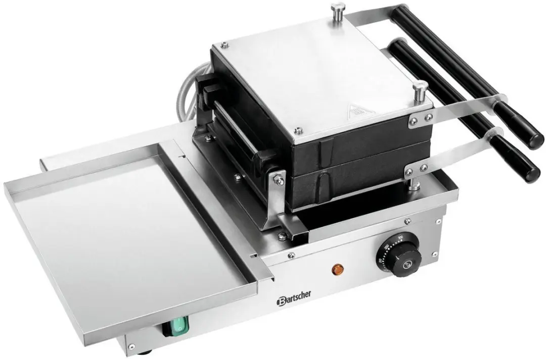 Bartscher Deluxe II Tafel Wafelijzer 1500W - RVS - 2 Platen