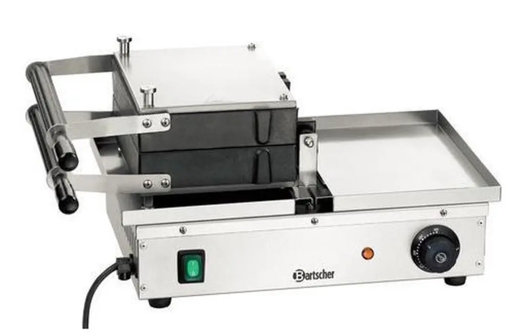 Bartscher Deluxe II Tafel Wafelijzer 1500W - RVS - 2 Platen - afbeelding 6 van 6