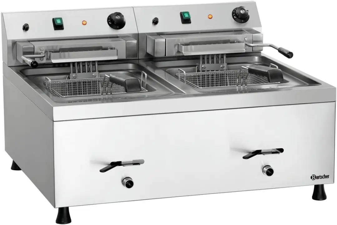 Bartscher 12L-20 Dubbel Frituurpan 18000W - Zilver