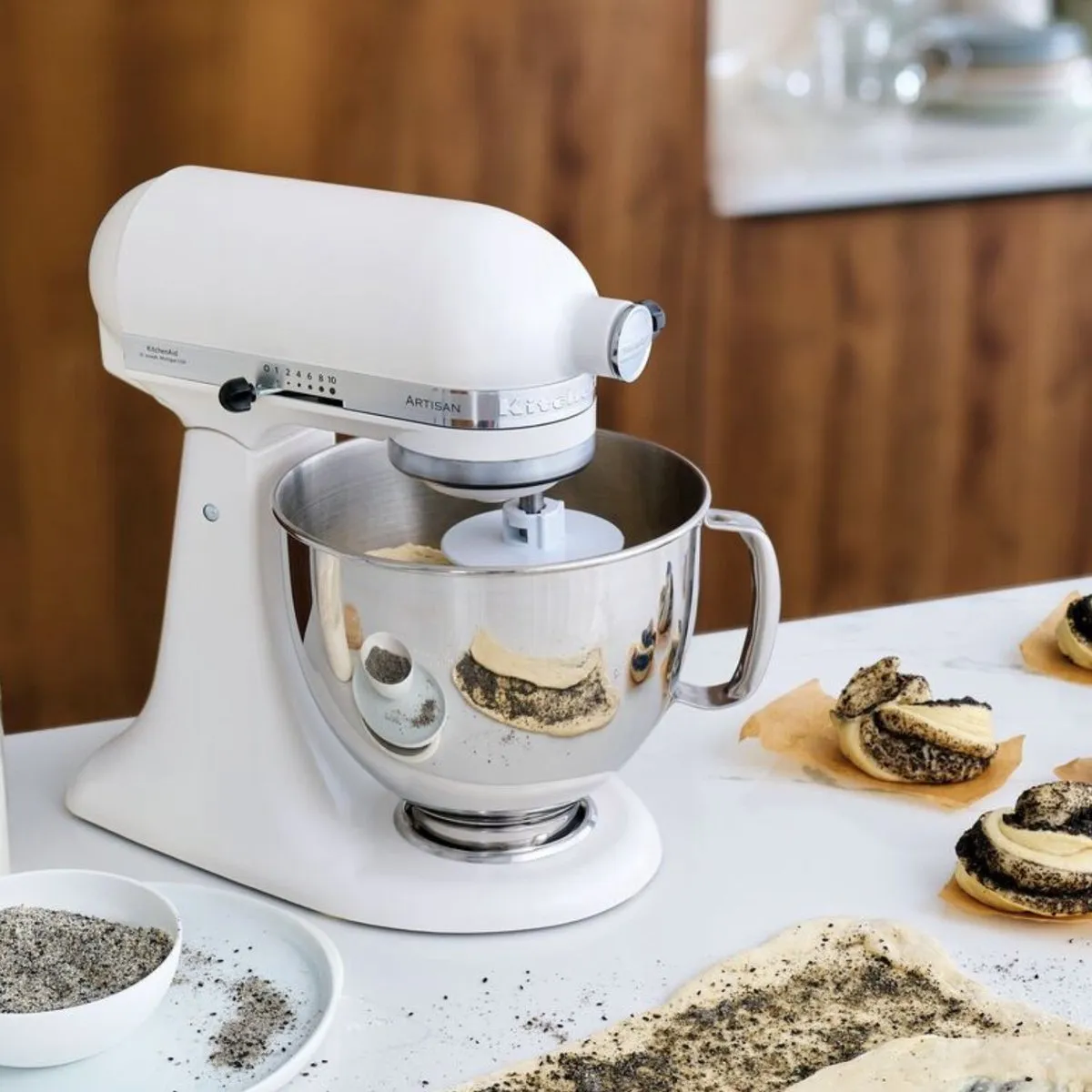 KitchenAid Artisan 5KSM125EPL Keukenmachine - 4,8L - Porselein wit