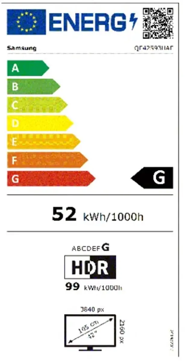 Samsung QE42S93HAEXXN OLED TV 42" - Zwart
