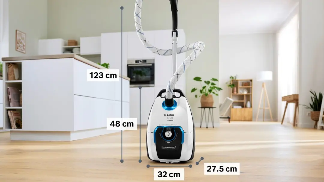 Bosch Serie 8 BGL8SIL0L Stofzuiger met zak - 5.0L - Wit