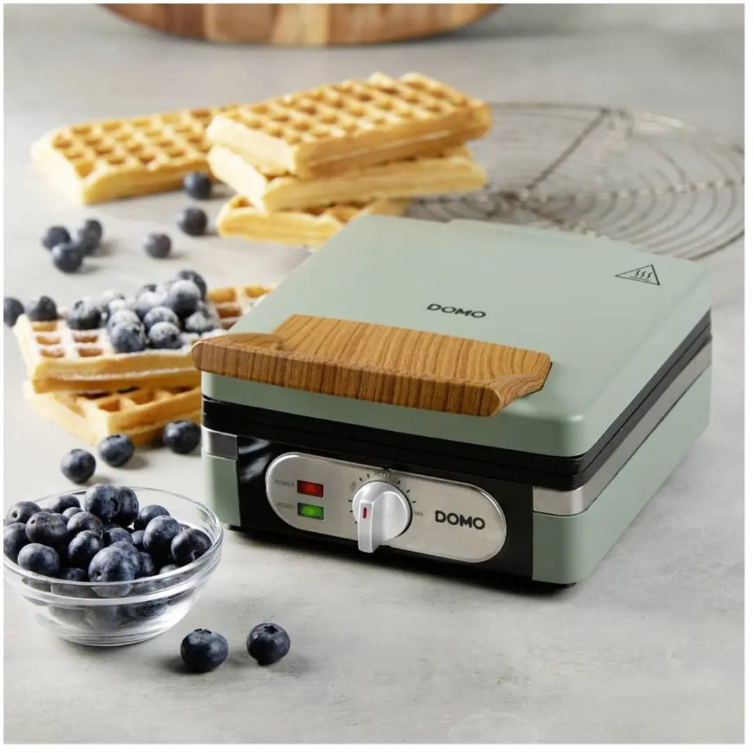 Domo DO9273W Wafelijzer 1400W - 2 Stuks - Saliegroen