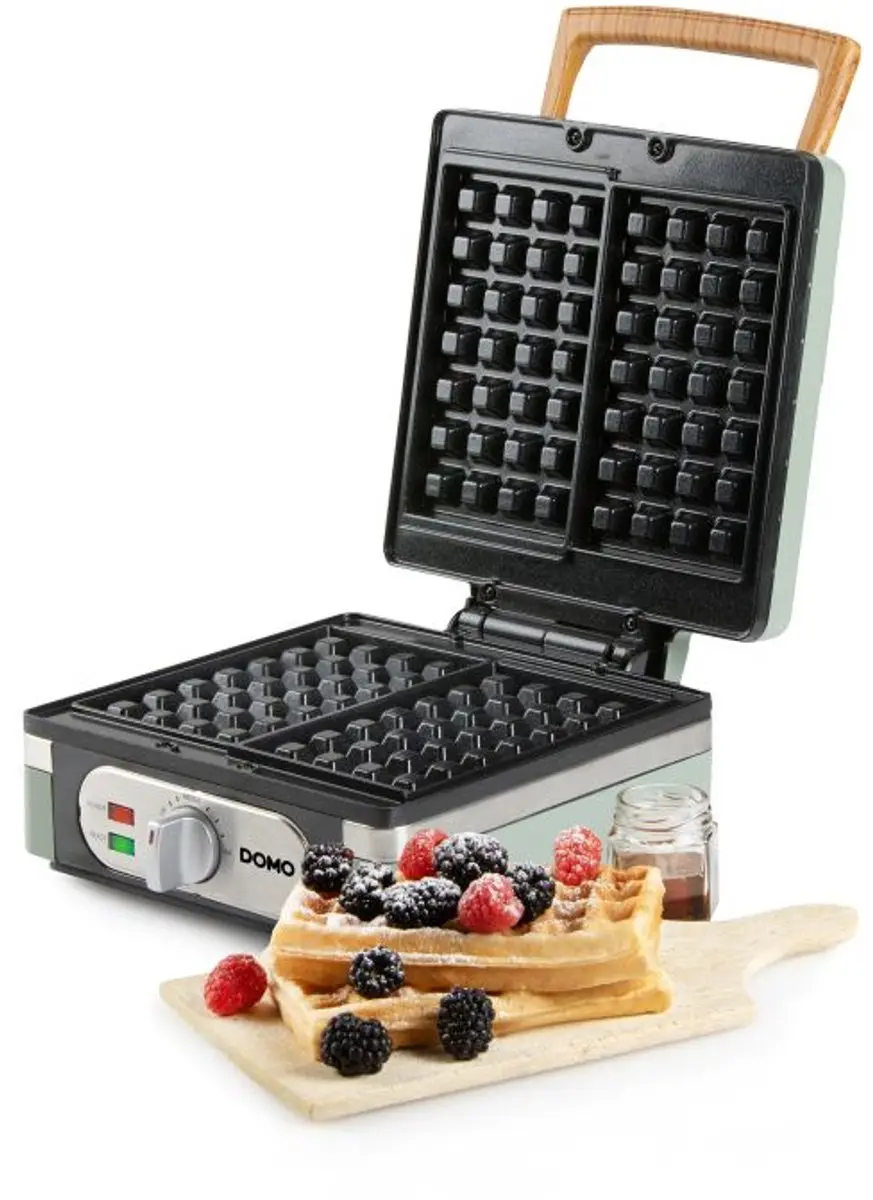 Domo DO9273W Wafelijzer 1400W - 2 Stuks - Saliegroen