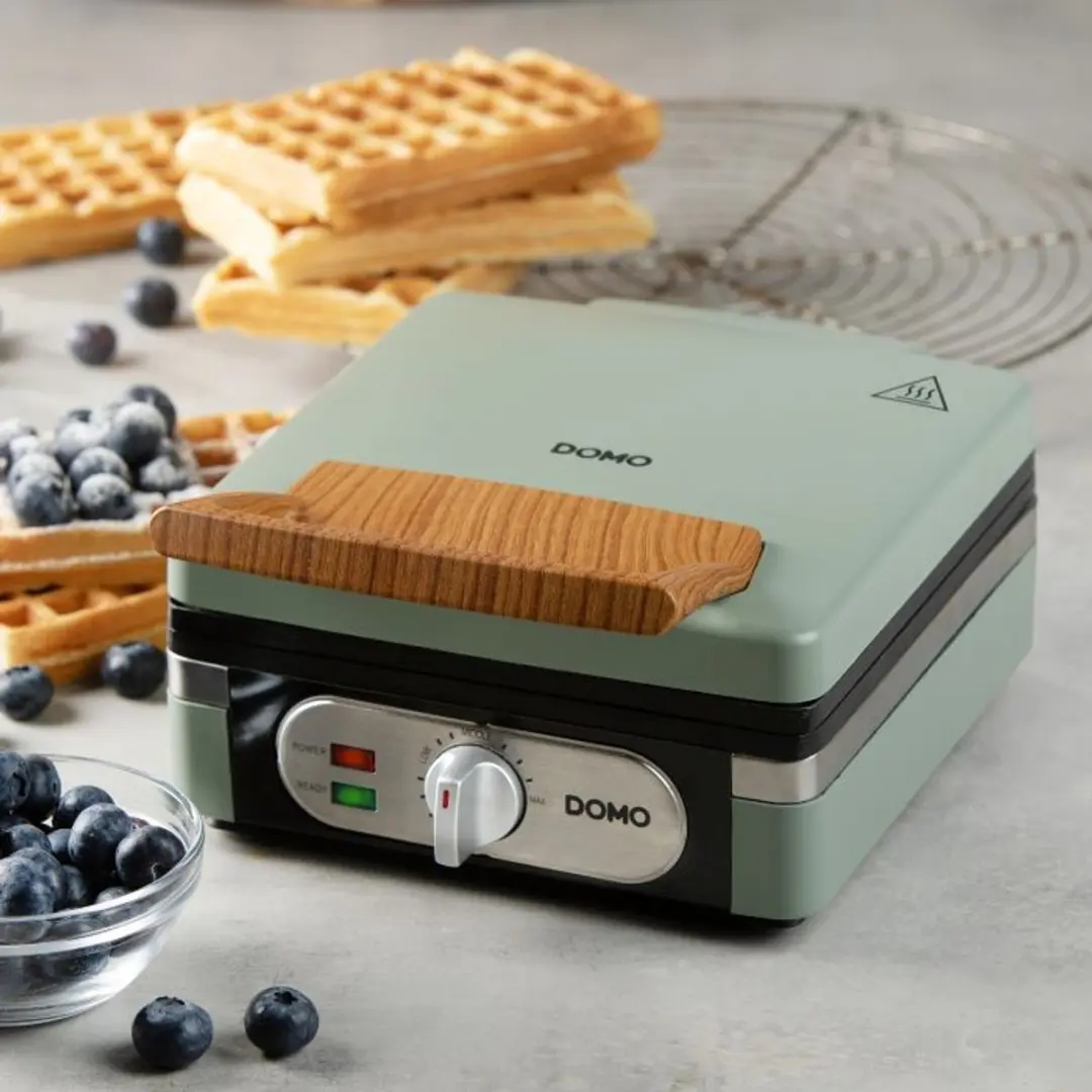 Domo DO9273W Wafelijzer 1400W - 2 Stuks - Saliegroen