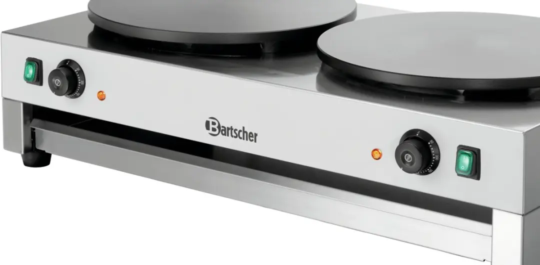 Bartscher 2CP400 Crêpe-bakplaat 2x Ø40cm - RVS