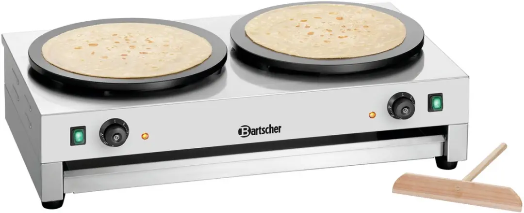 Bartscher 2CP400 Crêpe-bakplaat 2x Ø40cm
