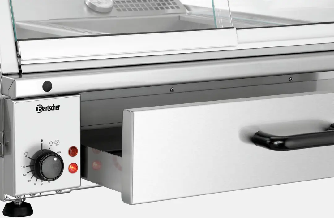 Bartscher GN2110 R Warmhoudvitrine 2100W - Zilver