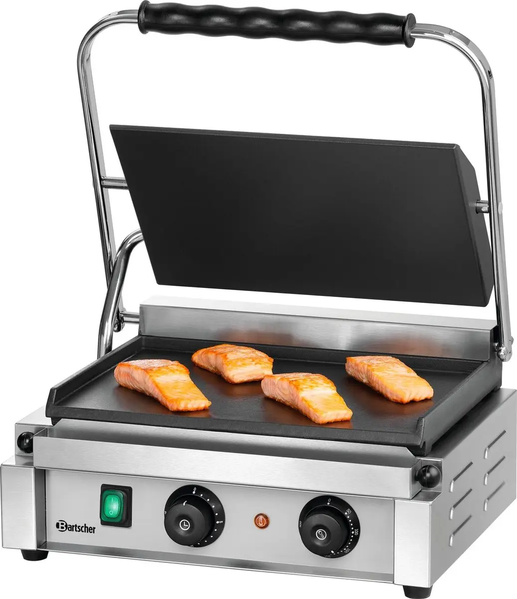 Bartscher T1G Contactgrill 2200W - Zilver
