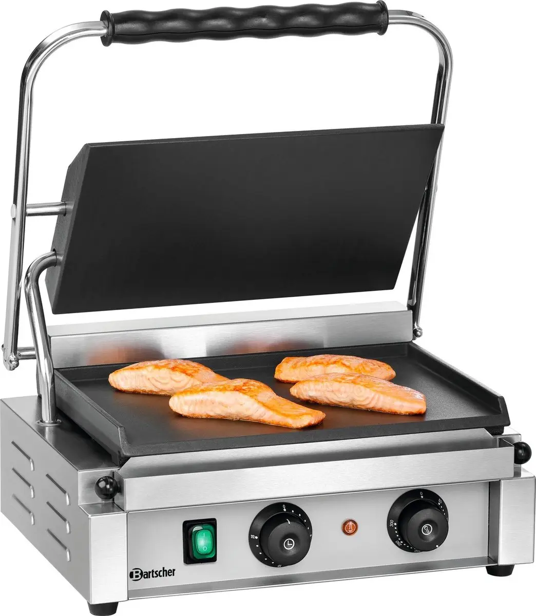 Bartscher T1G Contactgrill 2200W - Zilver