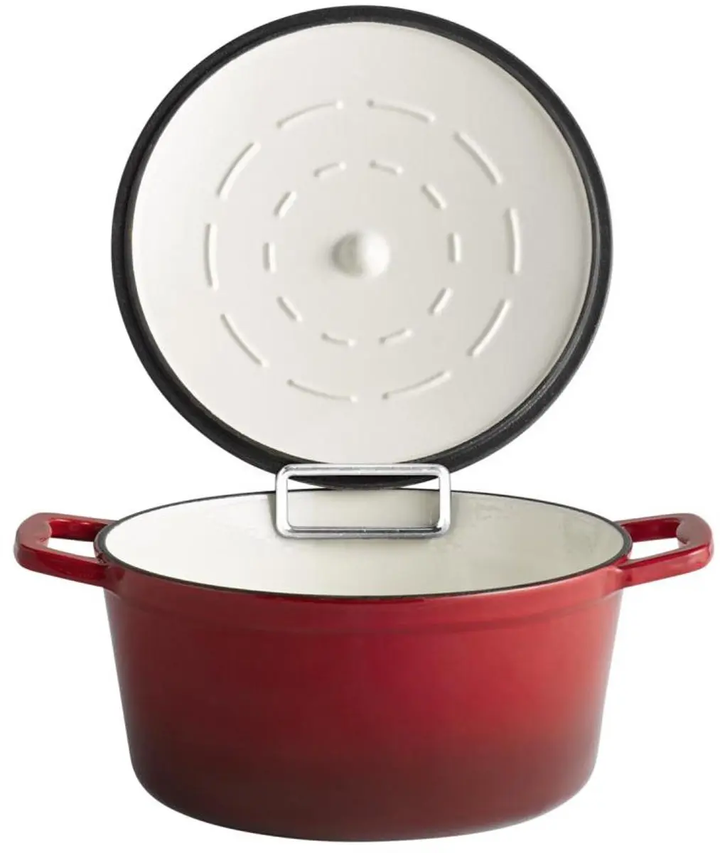 APS Dutch Oven 5 Stars 88302 - Gietijzeren Braadpan - 25cm - 4L - Rood