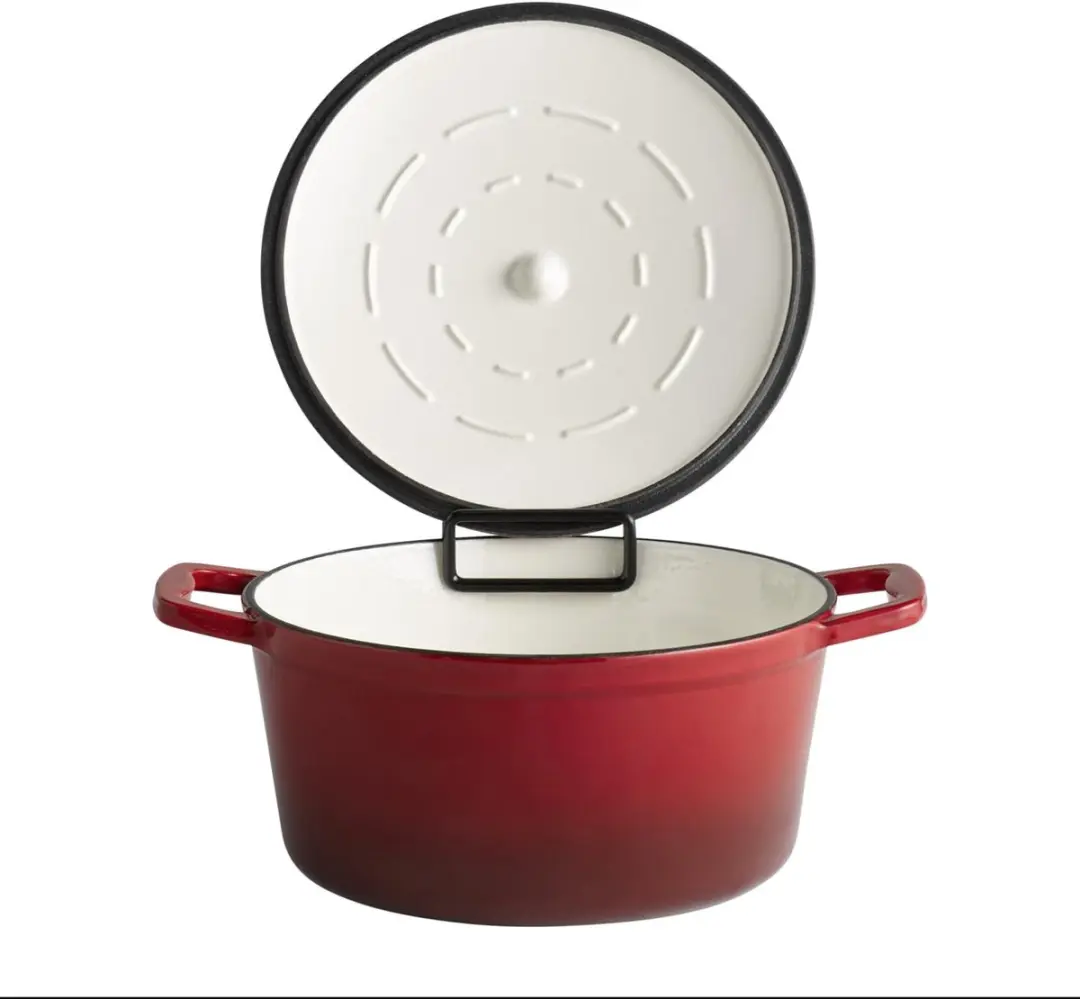 APS Dutch Oven 5 Stars 88302 - Gietijzeren Braadpan - 25cm - 4L - Rood