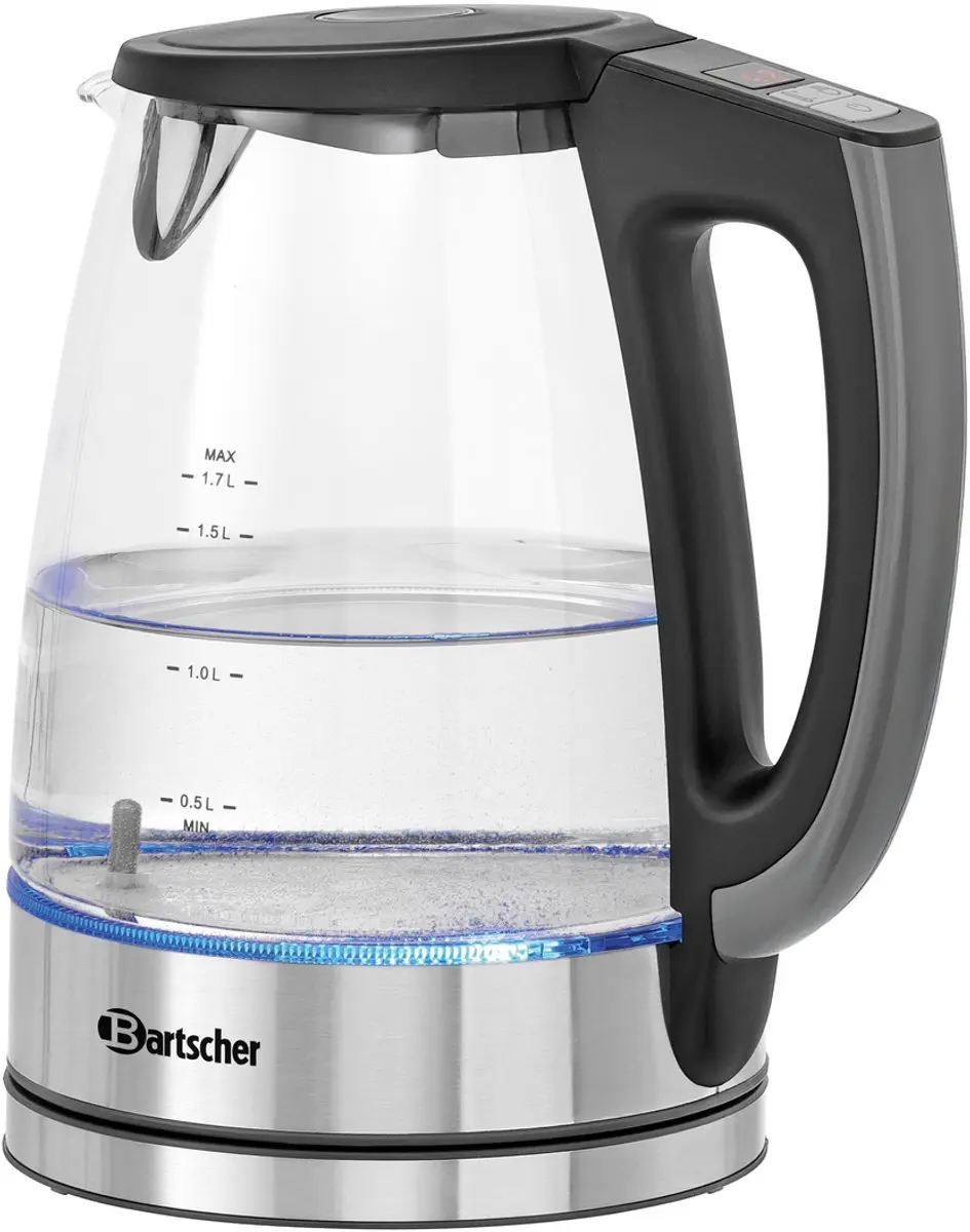 Bartscher Waterkoker 1,7L 2200W - Zilver/Zwart