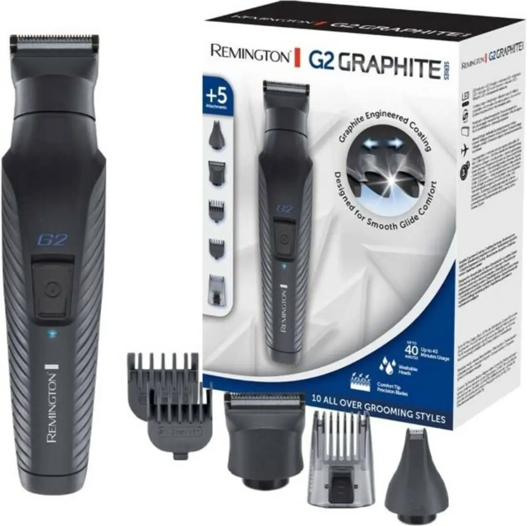 Remington Graphite Series G2 Trimmerset - 7 Opzetstukken - Zwart