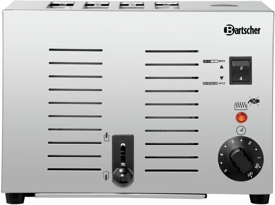 Bartscher TS40 Toaster 4-sandwich 1800W - RVS