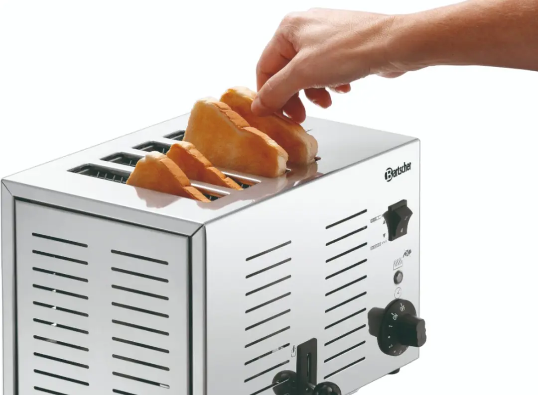 Bartscher TS40 Toaster 4-sandwich 1800W - RVS
