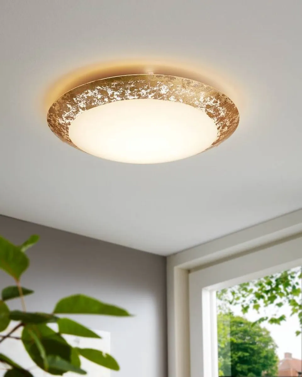 Eglo Montenovo Plafondlamp 39.5cm - 3 Lichtpunten - Wit/Goud