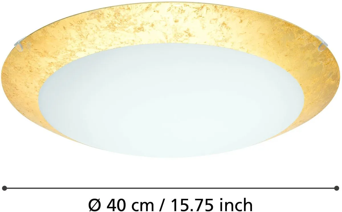 Eglo Montenovo Plafondlamp 39.5cm - 3 Lichtpunten - Wit/Goud