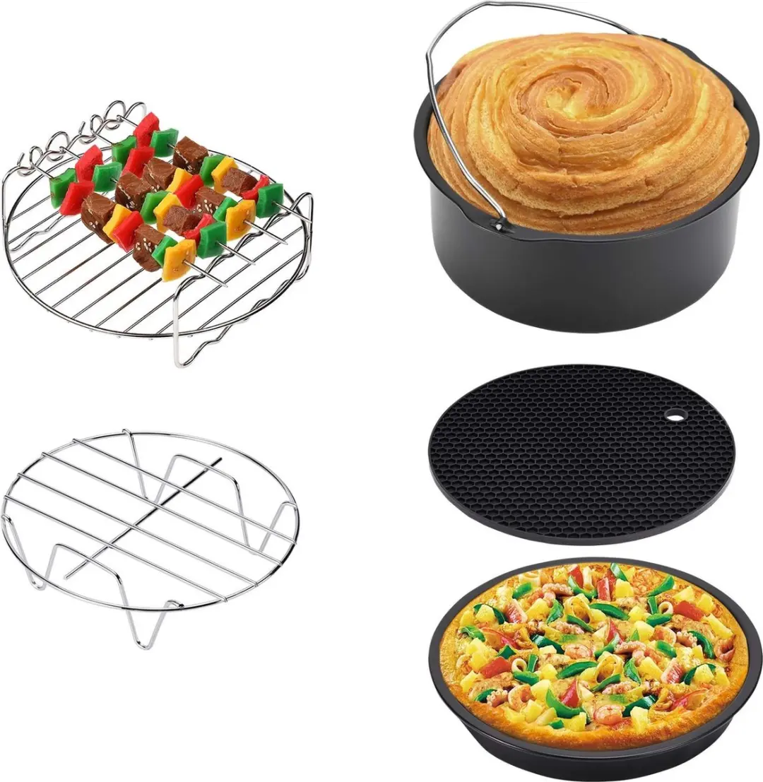 Monzana 107633 Heteluchtfriteuse Accessoireset 9-delig - Zwart