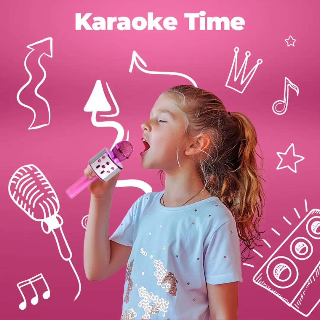 Denver KMS20 Karaoke Microfoon - Roze