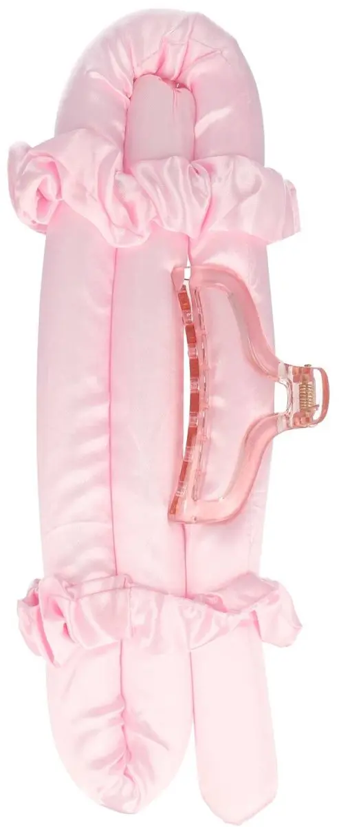 Haarsoires Heatless Curls Set 2 Stuks - Zwart Roze