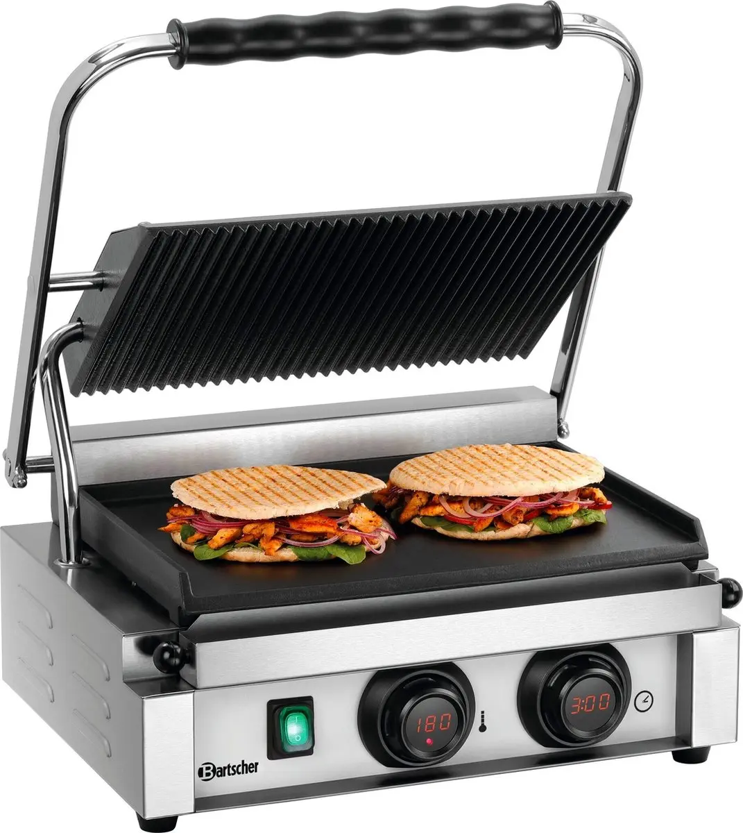 Bartscher Panini-MDI Contactgrill A150976 - 2200W - Zilver