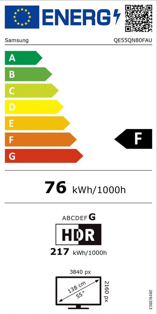 Samsung QE55QN80F - 55 inch - 4K Neo QLED - 2025