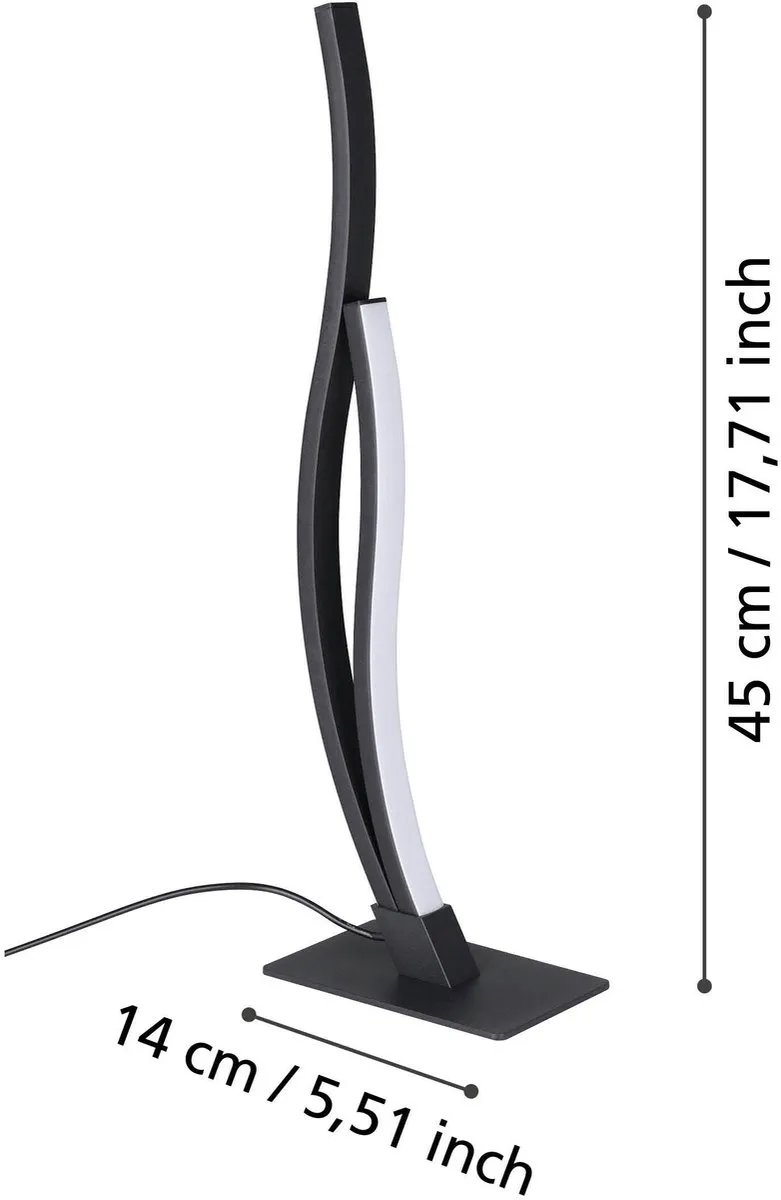 Eglo Grisolia LED Tafellamp - Zwart/Wit
