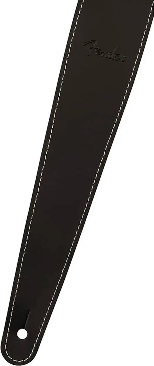 Fender Essentials 2 Leren Gitaarband - Zwart