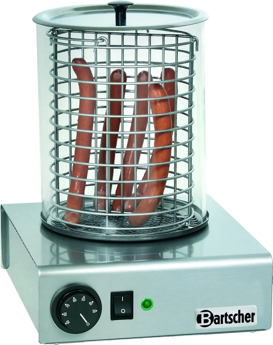 Bartscher A120401 Elektrische Hotdogkoker 1000W - Roestvrijstaal