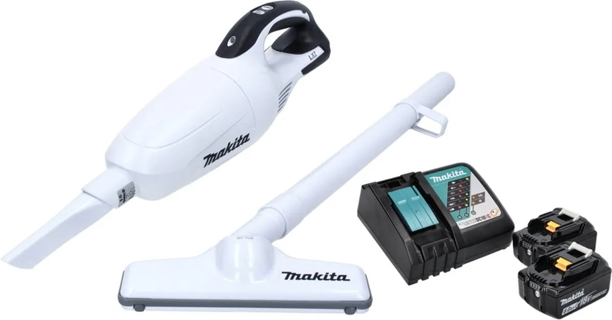 Makita DCL 181 FRGW Stofzuiger - 18V - 2x 6.0Ah Accu + Lader