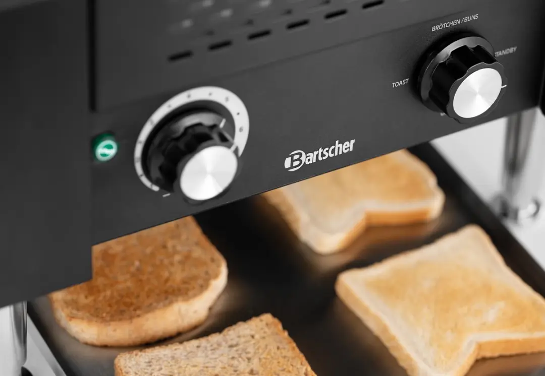 Bartscher DLT150-1 S Doorvoertoaster 150 Stuks - Zwart
