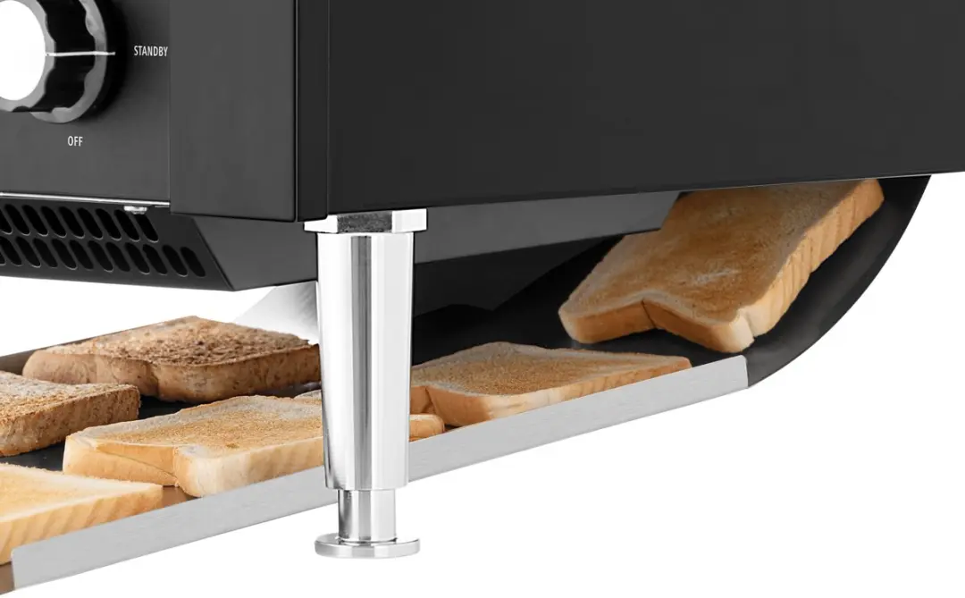 Bartscher DLT150-1 S Doorvoertoaster 150 Stuks - Zwart