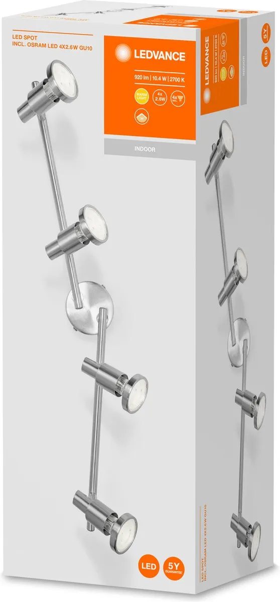 LEDVANCE LED Spot GU10 4x2.6W 920lm - Warm Wit