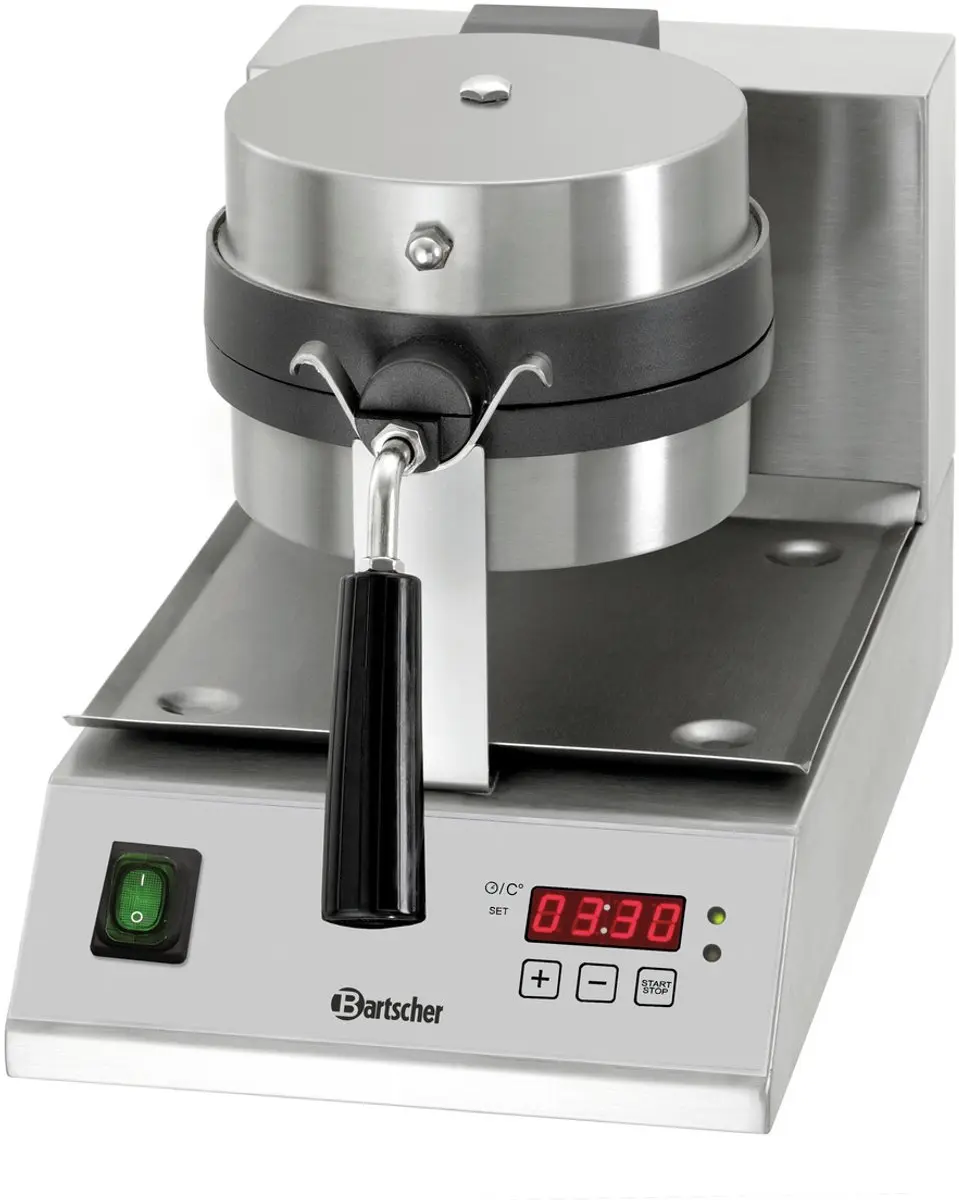 Bartscher Deluxe Wafelijzer 1KW - Rvs - 1 Wafel
